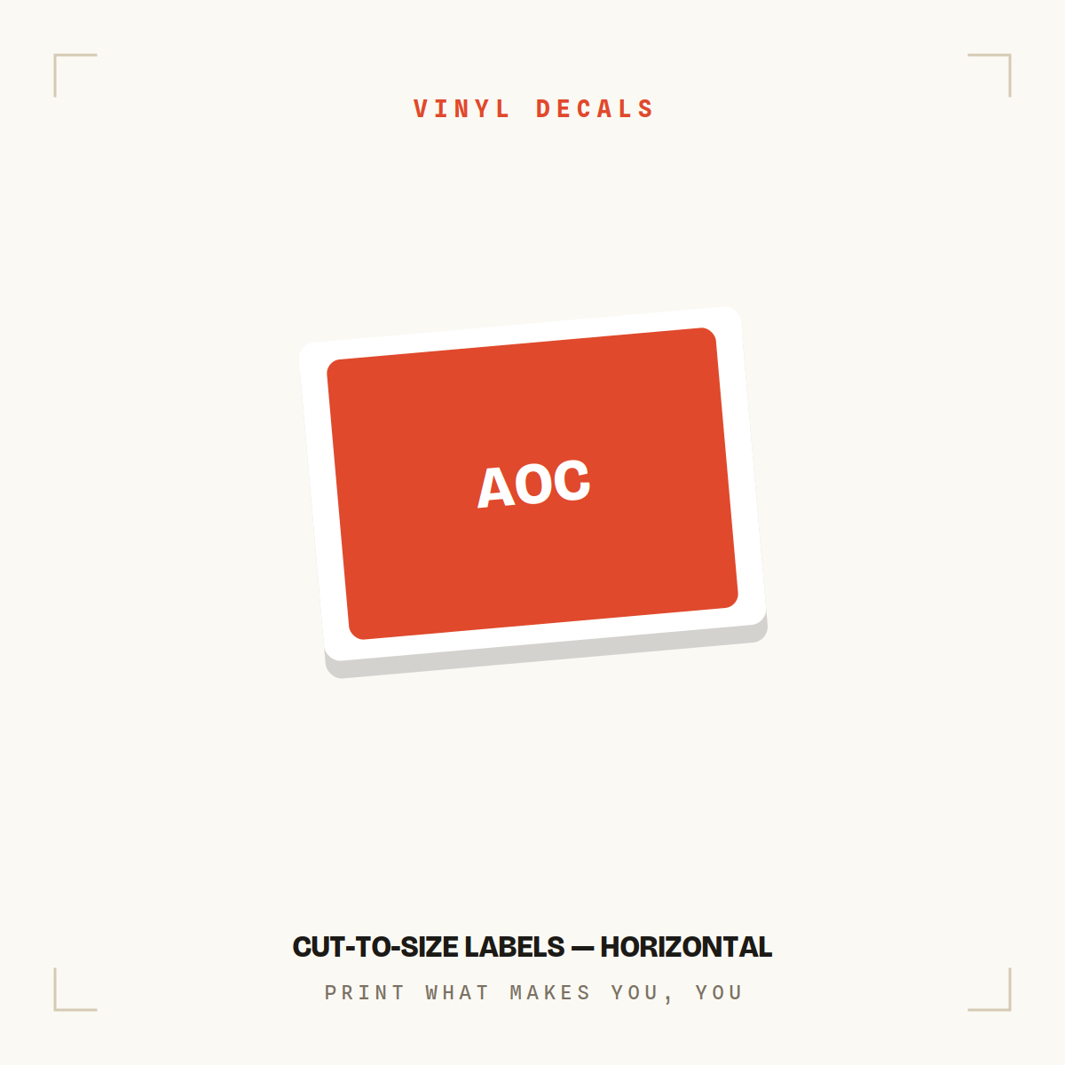Cut-to-Size Labels — Horizontal